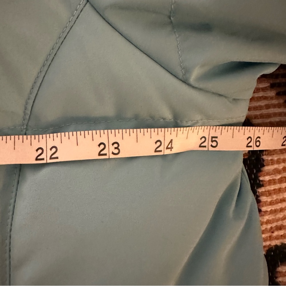 L.L. Bean Goose Down Long Duster Jacket Puffer Hoodie Turquoise size XL Women - Picture 13 of 16